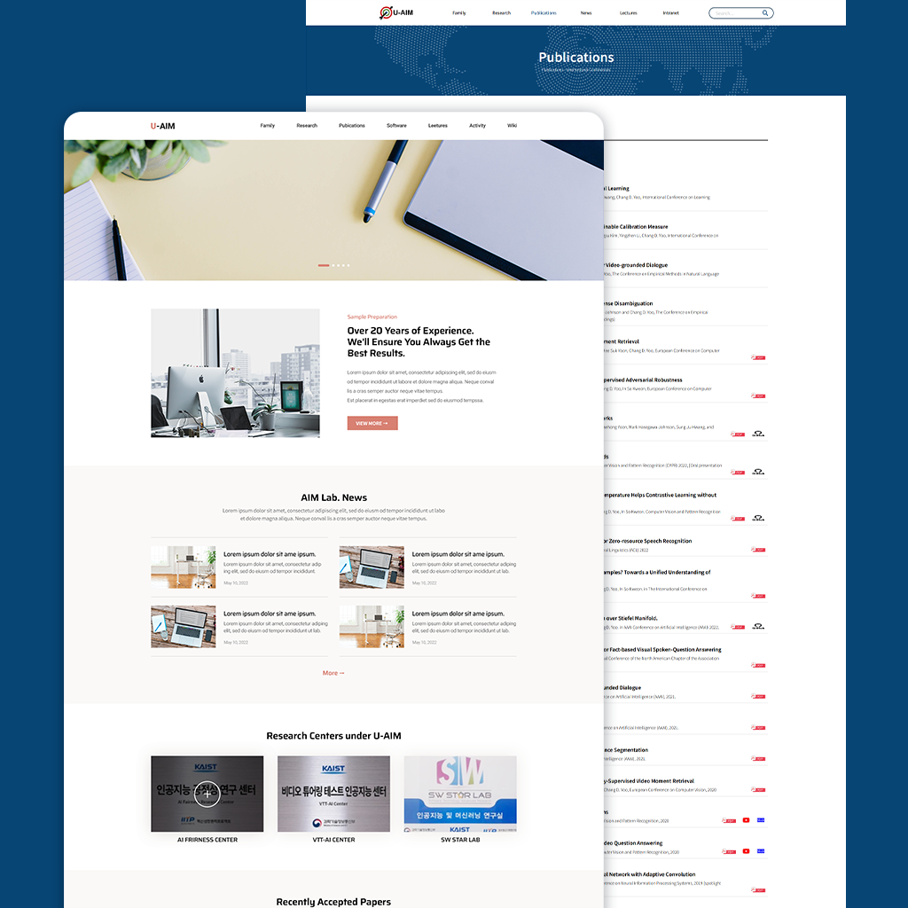 KAIST UAIM Lab - Responsive Website & Global Research Archiving Platform